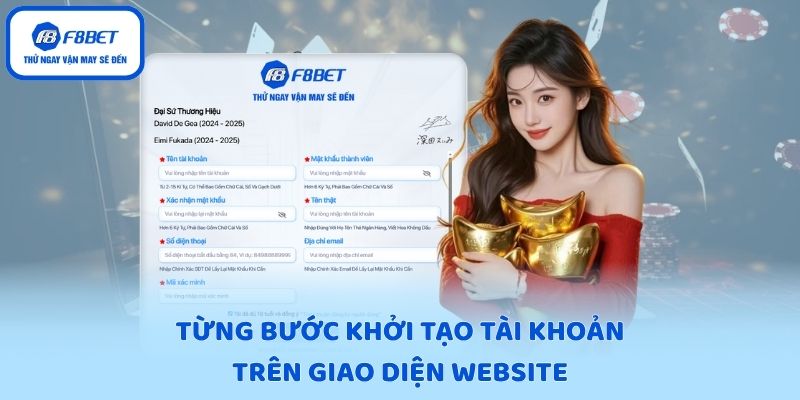 Từng bước khởi tạo tài khoản trên giao diện website
